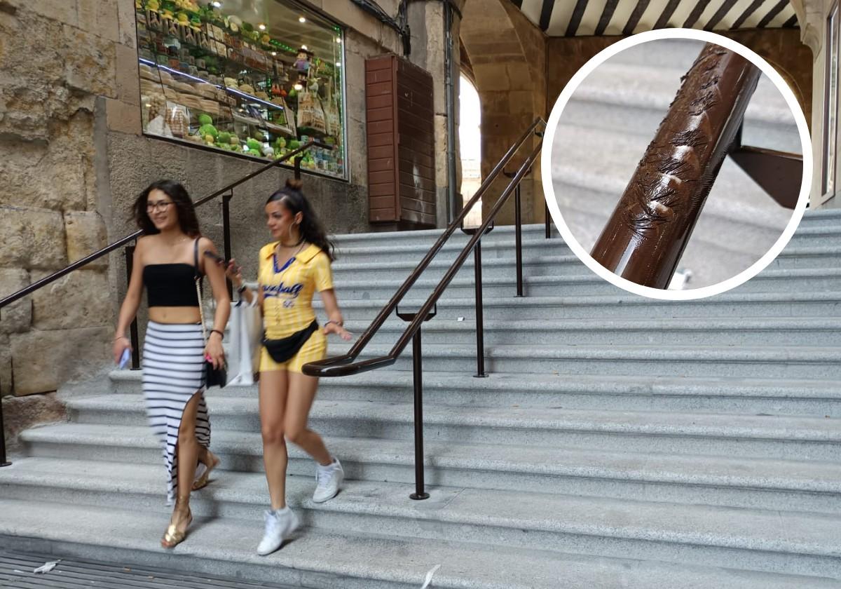 Las escaleras de un siglo en Salamanca que están de estreno sin tiempo para secar la pintura