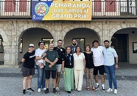 Equipo de grabación de la productora del programa que se desplazó a Peñaranda hace unos días junto a la alcaldesa Carmen Ávila.