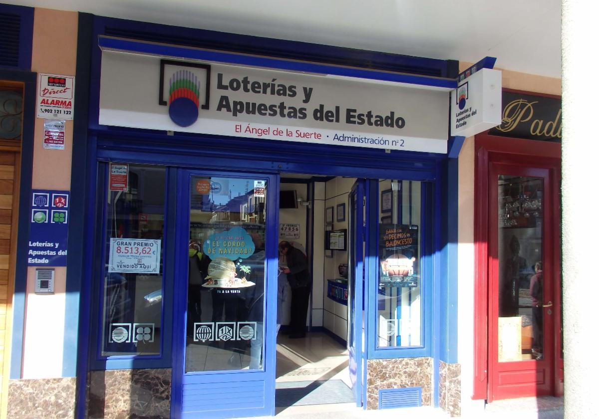 Administración de lotería de Peñaranda en la que se selló el boleto acertante.