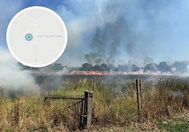 Incendio de rastrojos en Salamanca.