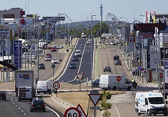 Entrada al polígono industrial de los VIllares en Salamanca.