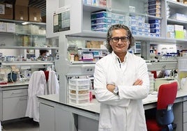 Juan Pedro Bolaños, catedrático de Bioquímica y Biología Molecular de la Universidad de Salamanca en su laboratorio del IBFG (USAL-CSIC).