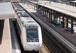 Tren en la estación de Salamanca.
