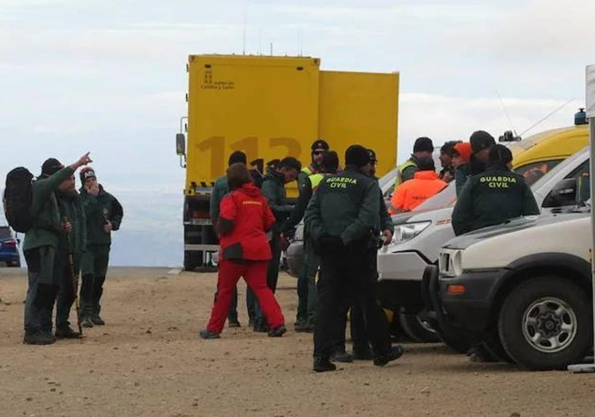 Imagen de una búsqueda al montañero desaparecido en Béjar en 2023.