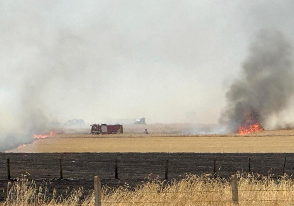 Incendio de Malpartida en Salamanca.