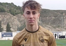 Rodrigo García 'Fati', durante un torneo con la Real Sociedad.
