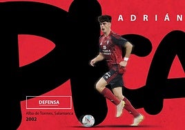 Adrián Pica, con la elástica del Mirandés.