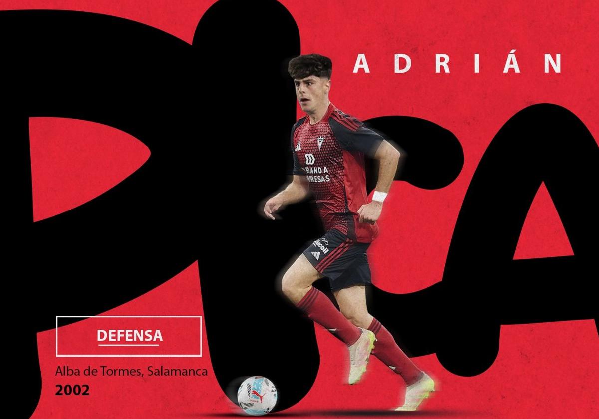 Adrián Pica, con la elástica del Mirandés.