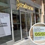 Cierre temporal de la tienda de Stradivarius en la calle Toro de Salamanca.