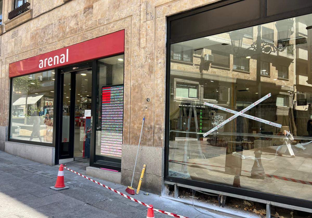 Obras en el local junto a Arenal