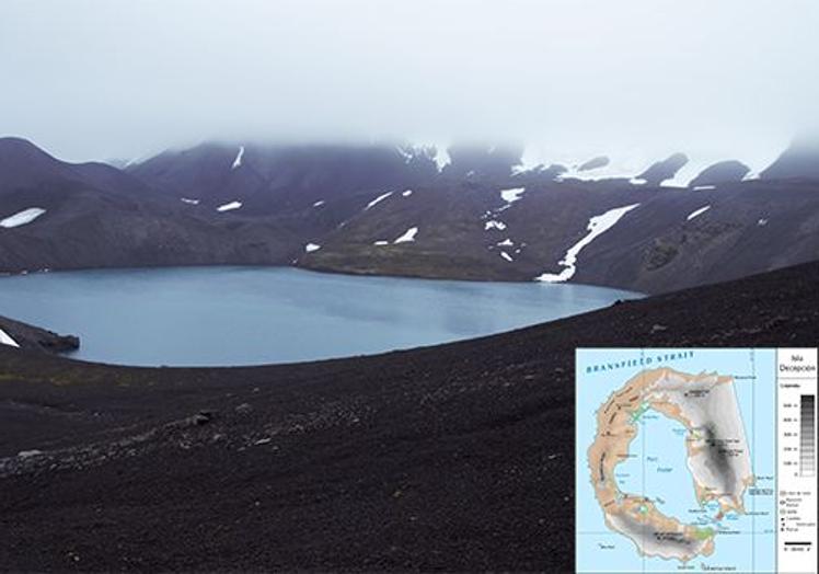 Isla Decepción, ubicada en el archipiélago de las Shetland del Sur.