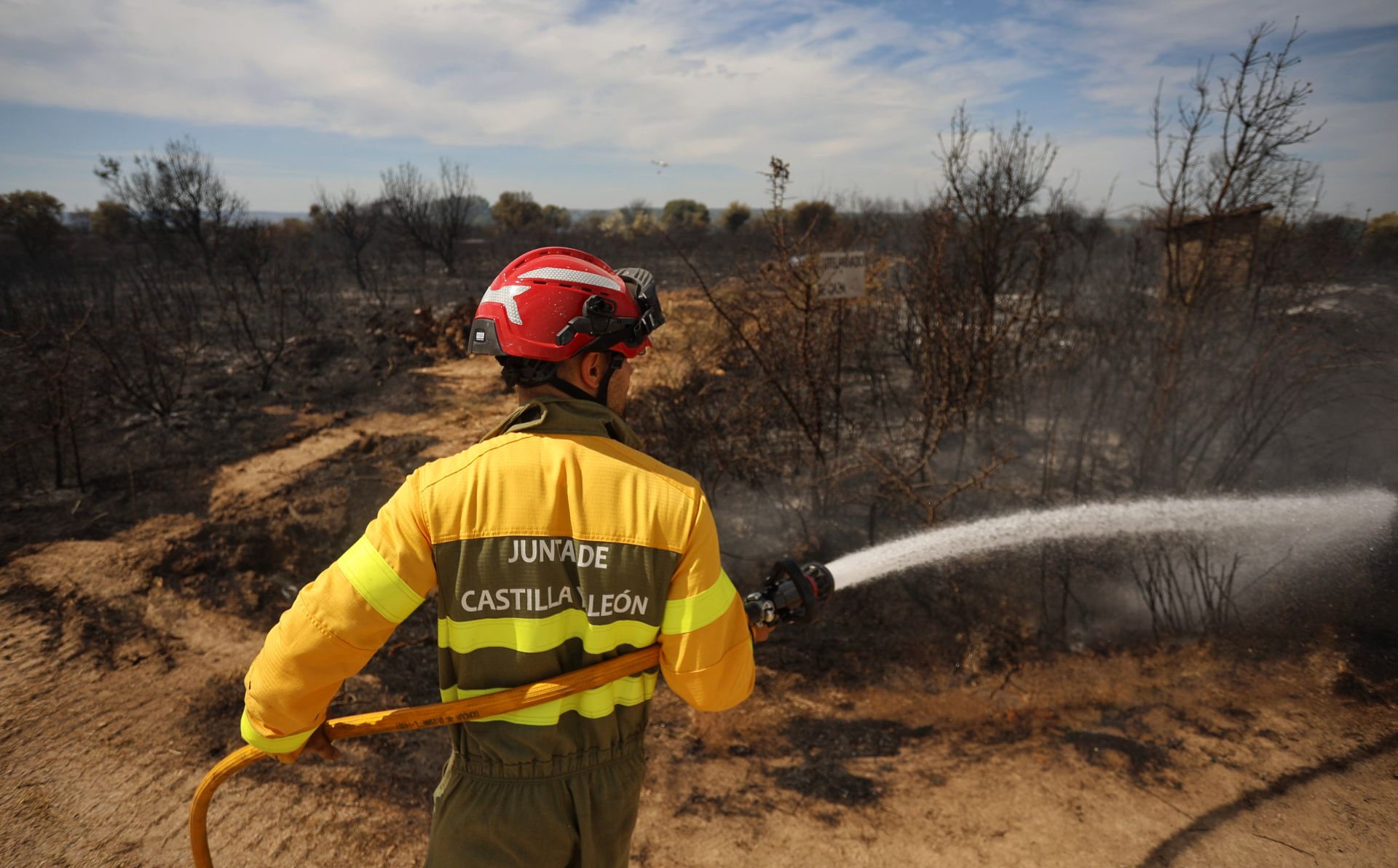 En imágenes, el incendio de Castillejo de Martín Viejo