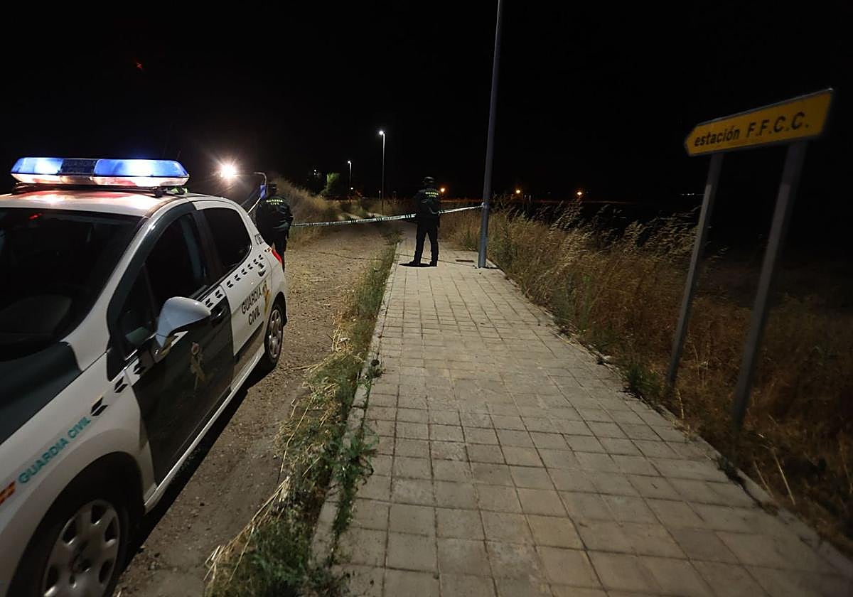 Control policial en las inmediaciones del lugar del siniestro.