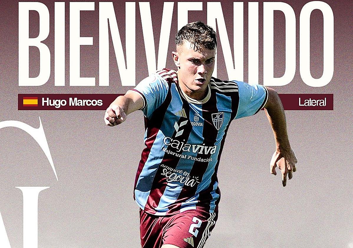 Imagen de bienvenida a Hugo Marcos, nuevo fichaje del Salmanca CF UDS.