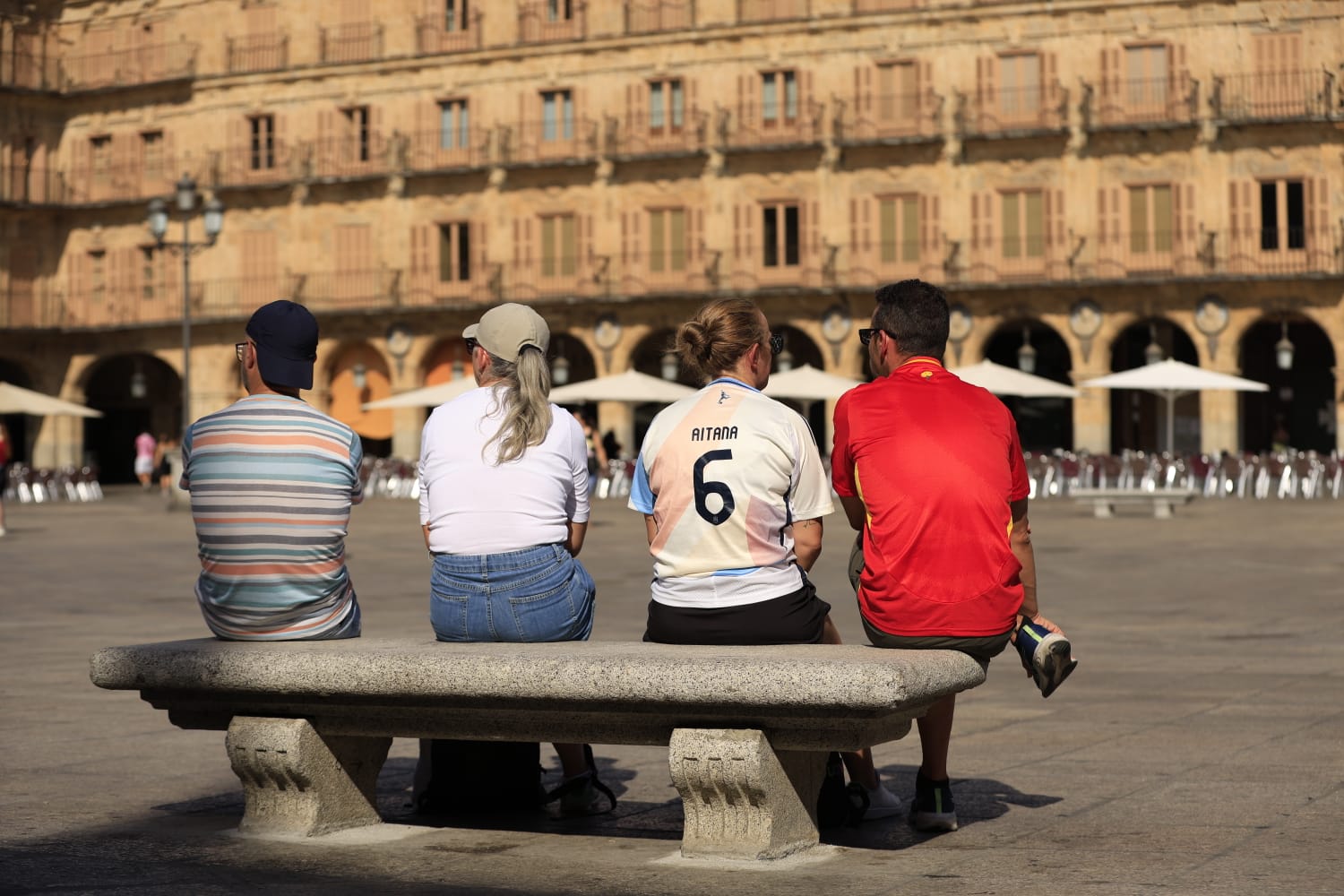 Salamanca vive la final de la Eurocopa de España a la sombra de la Plaza Mayor