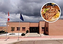 El ayuntamiento de la localidad y un chuletón.