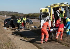 Imagen de archivo de un accidente en la A-62.