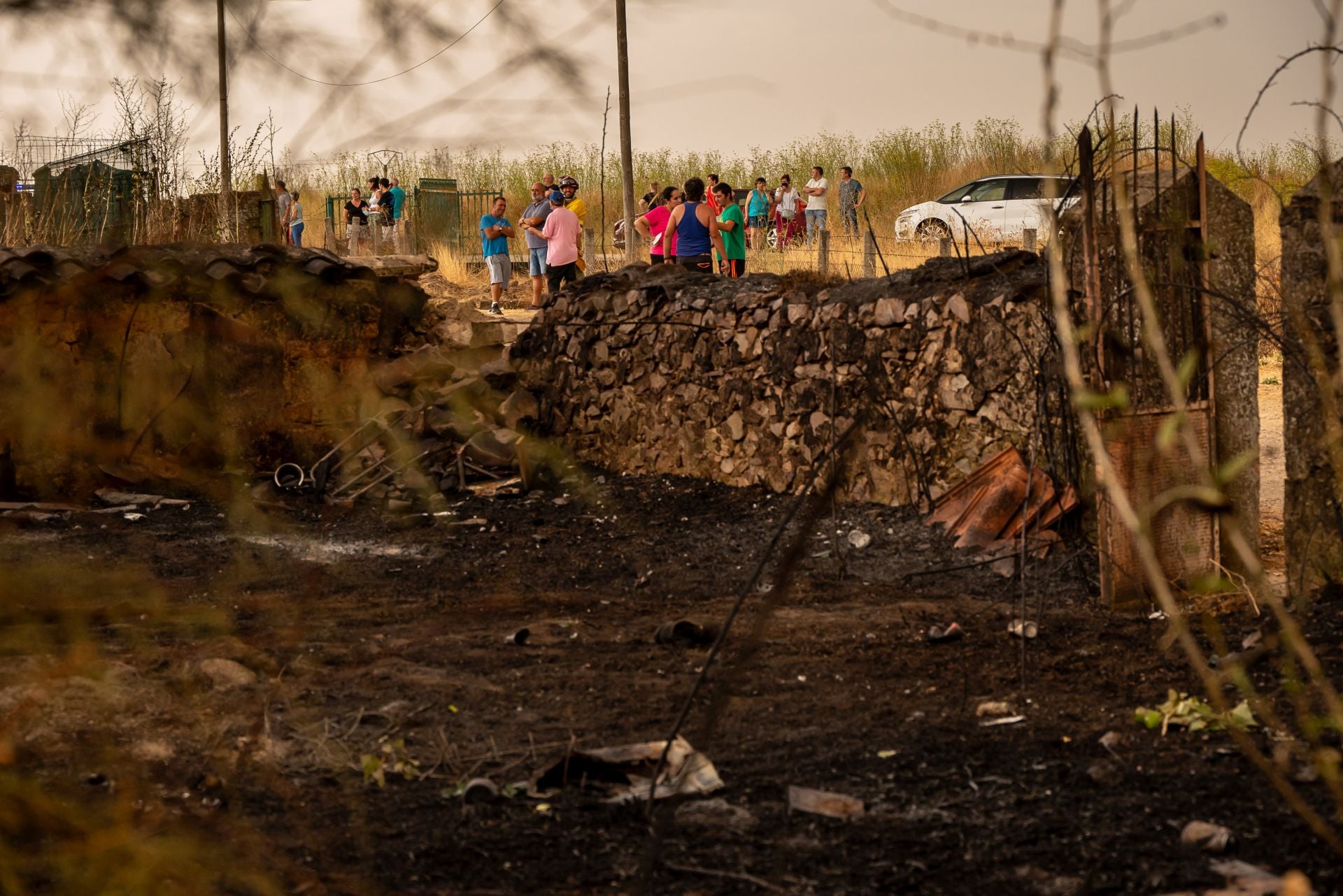 Las dramáticas imágenes del incendio de Martín de Yeltes