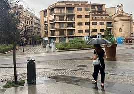 Tormenta de este martes en Salamanca capital.