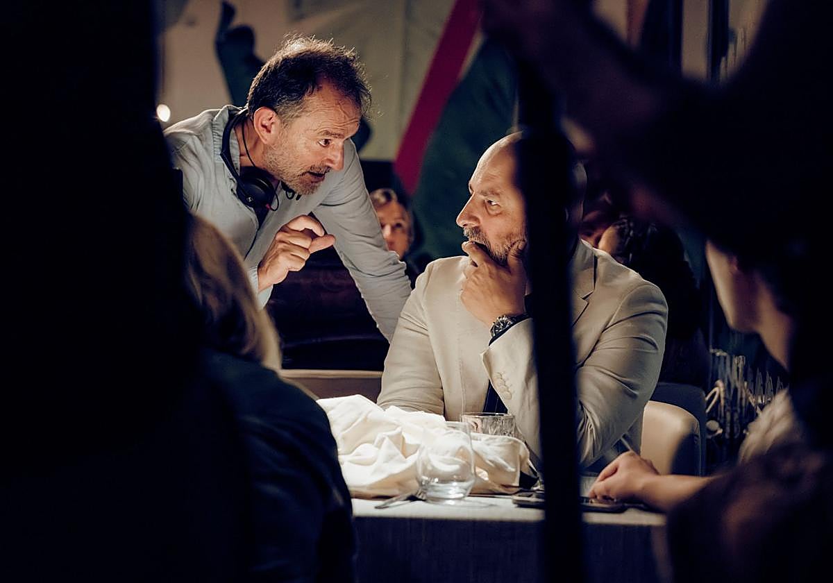 Chema de la Peña junto a Roberto Páramos en el rodaje.