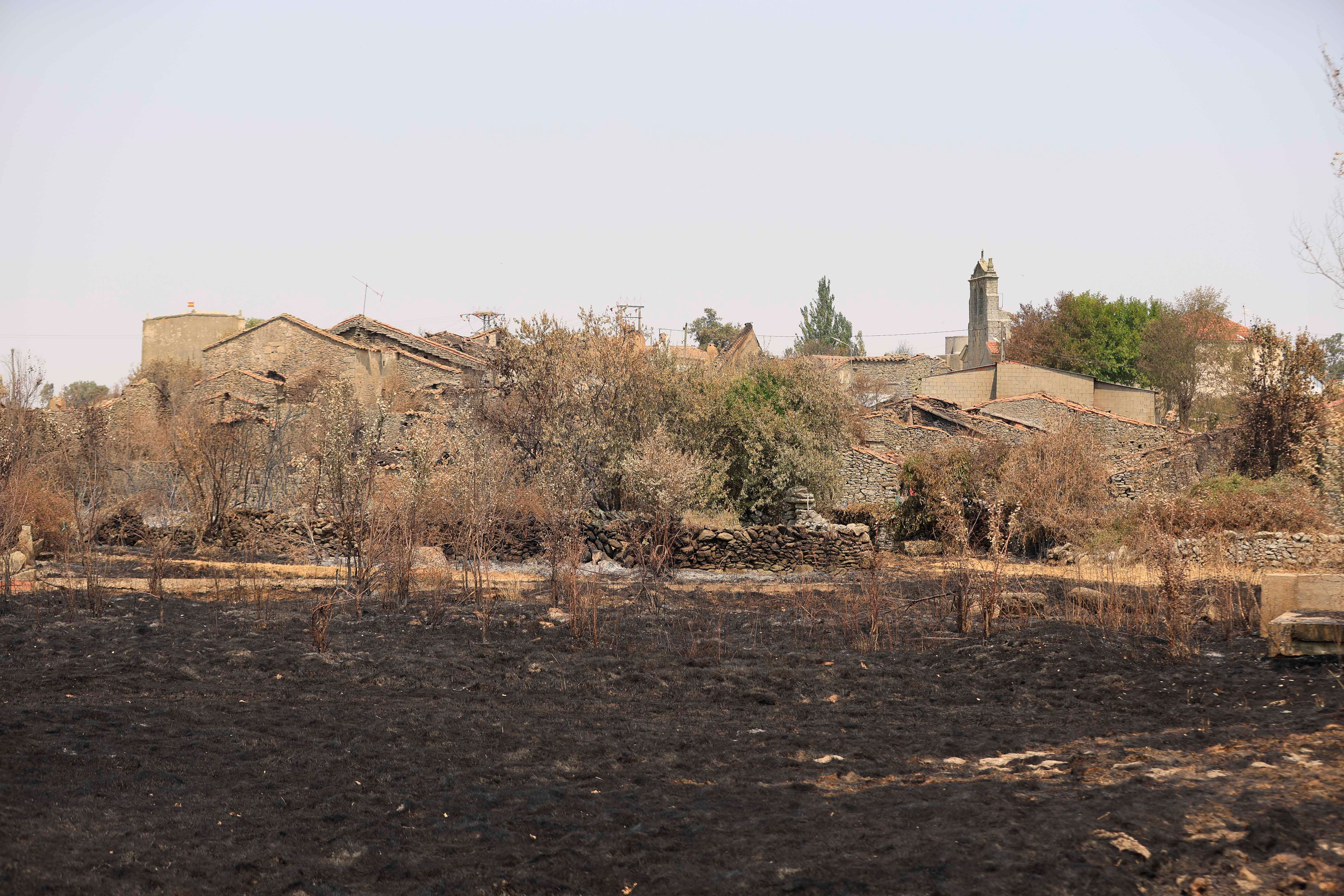 En imágenes, el rastro negro del mayor incendio de la provincia de Salamanca