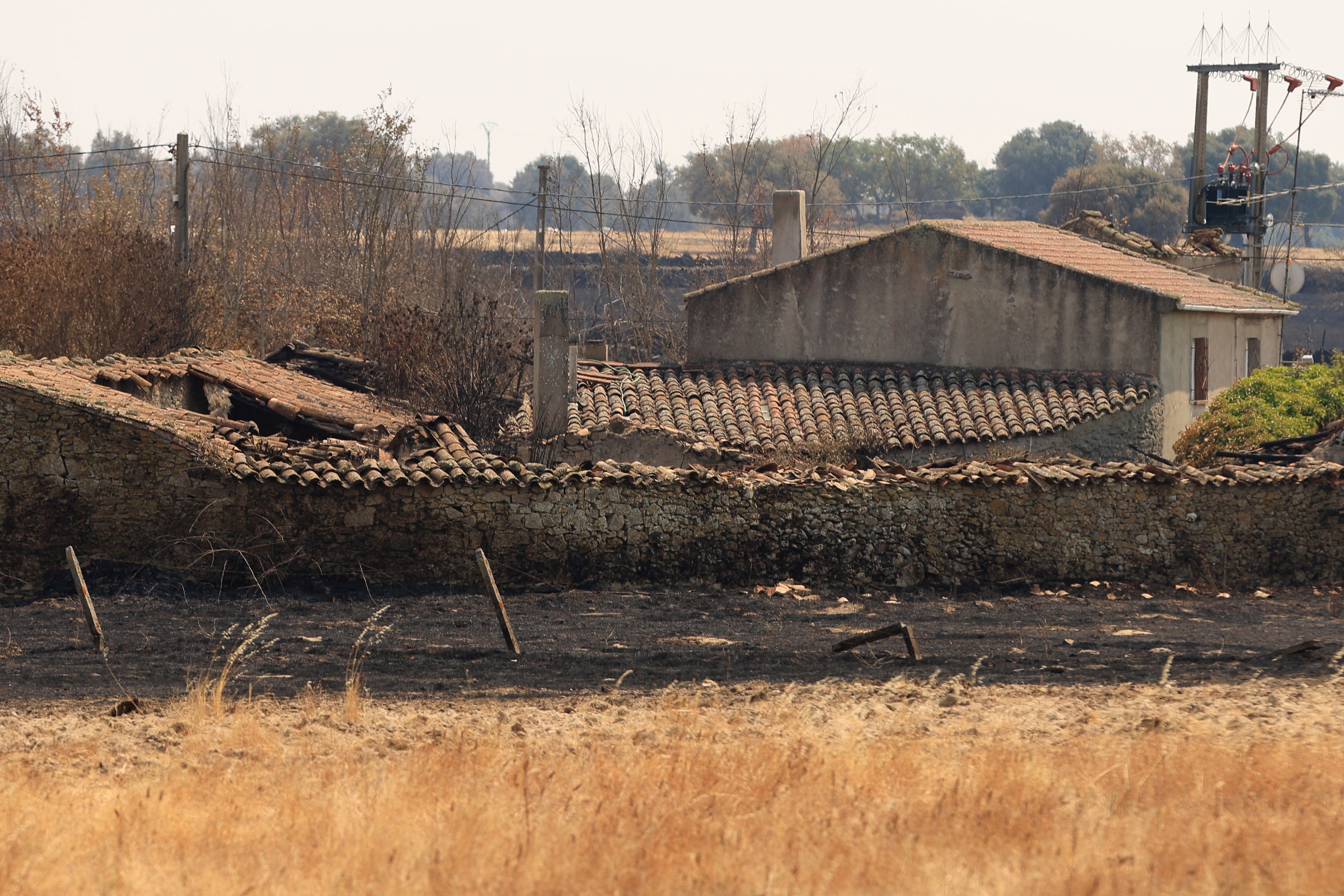 En imágenes, el rastro negro del mayor incendio de la provincia de Salamanca
