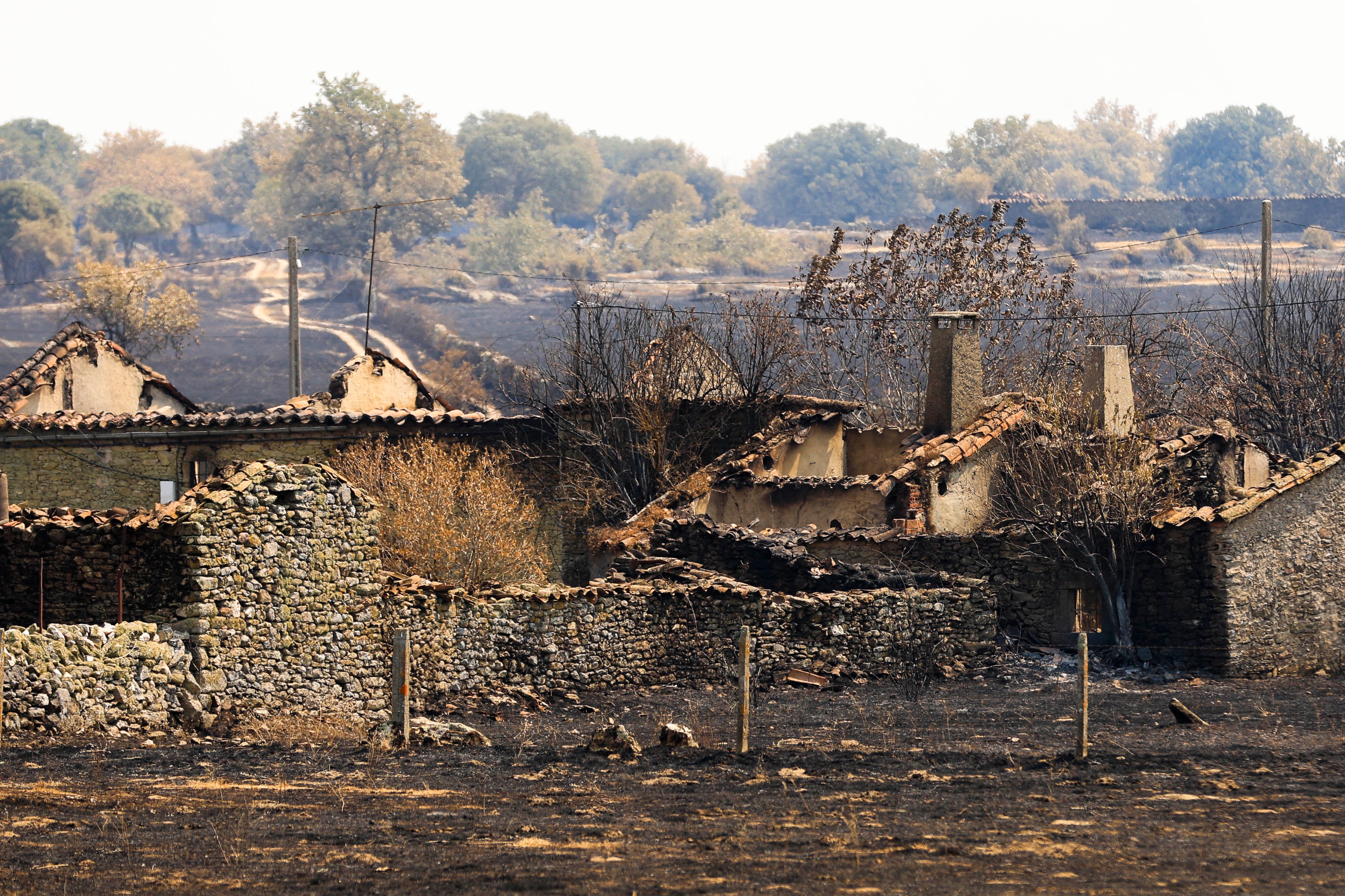 En imágenes, el rastro negro del mayor incendio de la provincia de Salamanca
