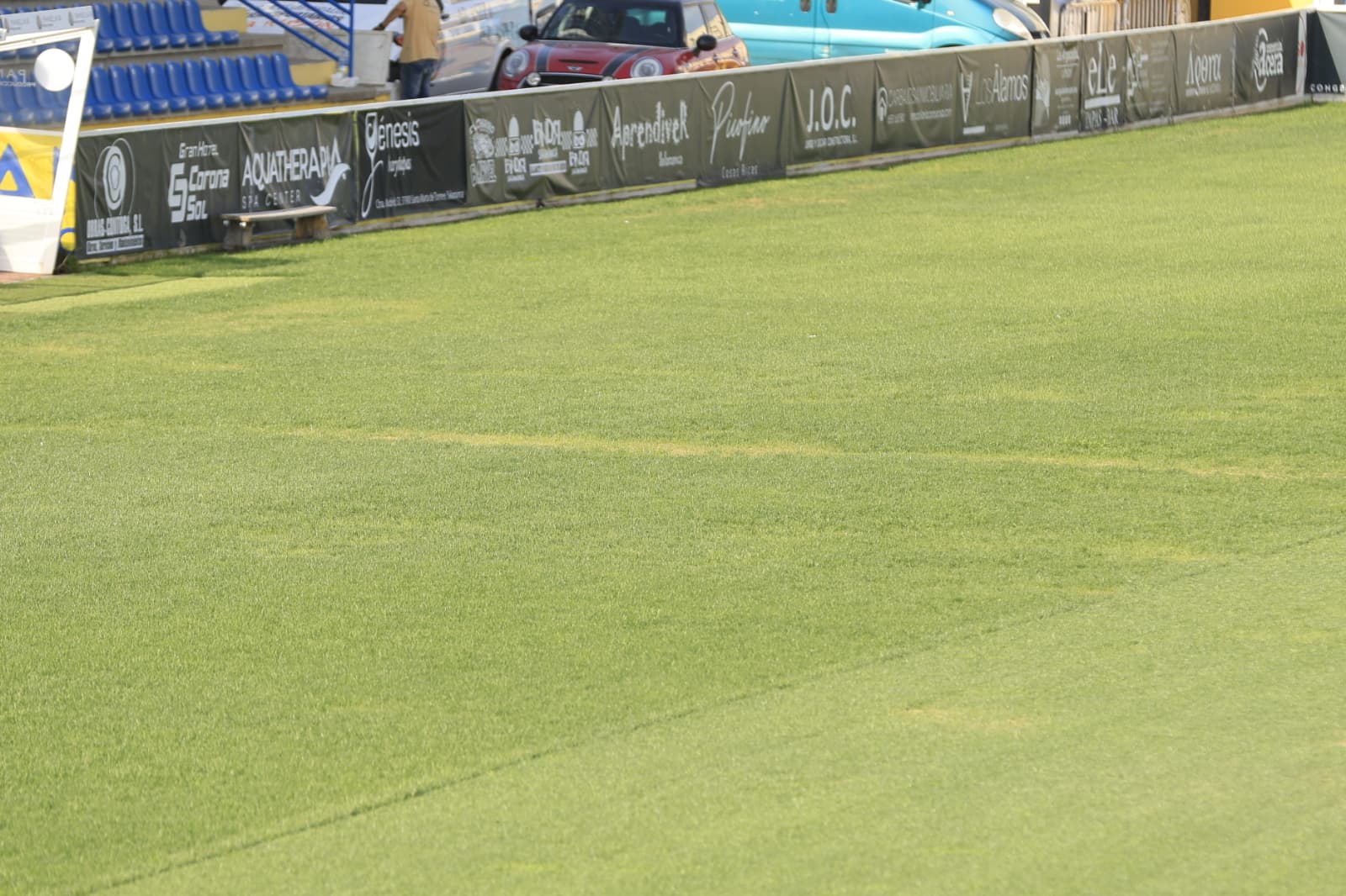 Así está el césped del Reina Sofía a cinco días para el comienzo de temporada