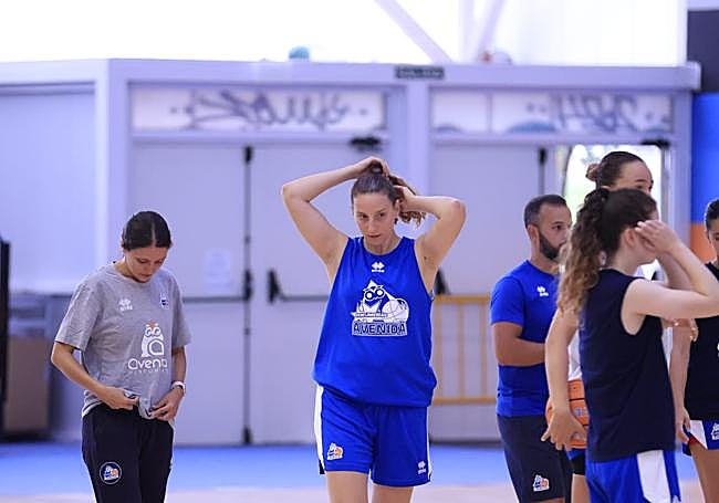Laura Spreafico preparada para el entrenamiento.