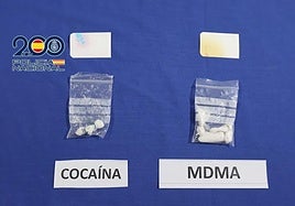 Sustancias incautadas al individuo.