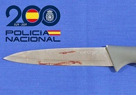 Arma blanca utilizada en la pelea.