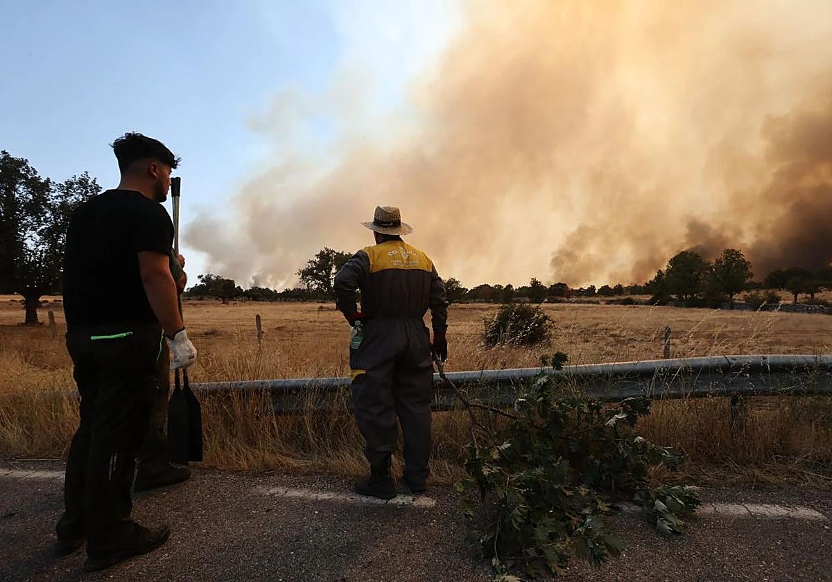 Incendio de Cipérez en la provincia de Salamanca.