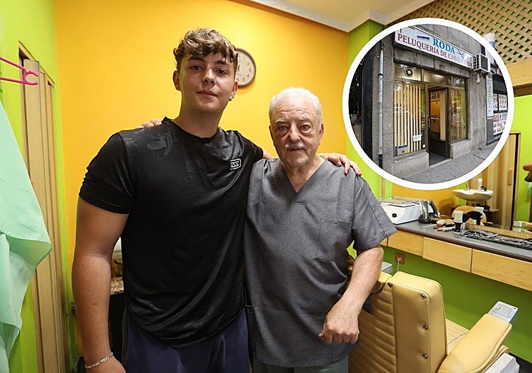 Fran y Paco Roda, en la peluquería ubicada en el Paseo de Canalejas.