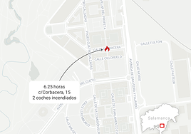 Sobresalto al arder dos coches de madrugada en el Zurguén