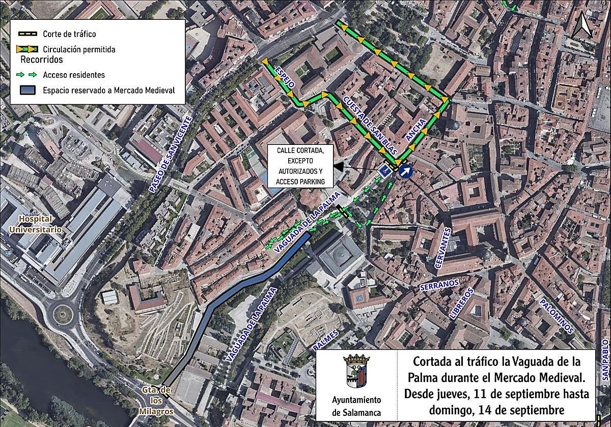 La calle de Salamanca que permanecerá cerrada de jueves a domingo con motivo del Mercado Medieval