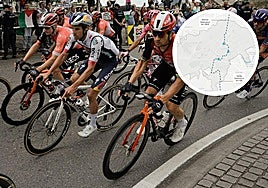 Ciclistas en la Vuelta y recorrido por Salamanca.