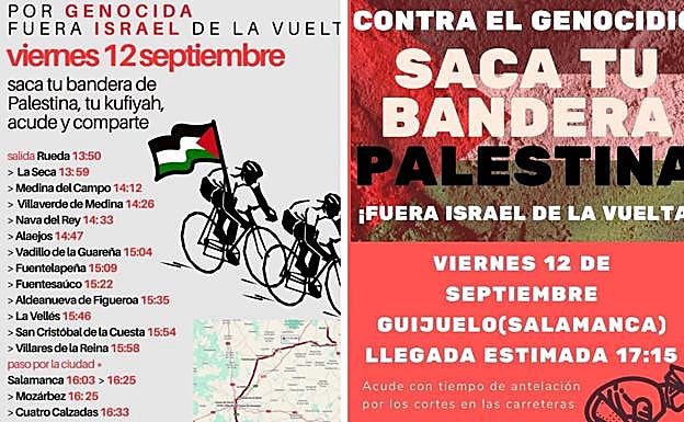 Otras publicaciones que llaman a manifestarse en Salamanca.