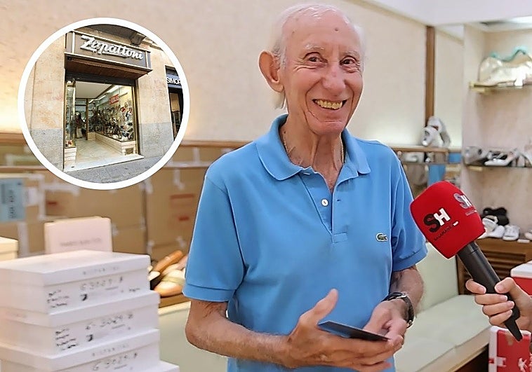 Antonio Pinto, regente de 'Zapattoni' en la calle Zamora.