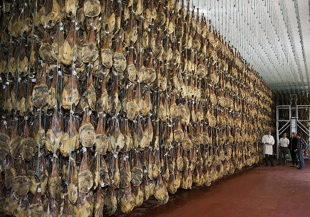 Secadero de jamones ibéricos en Guijuelo.