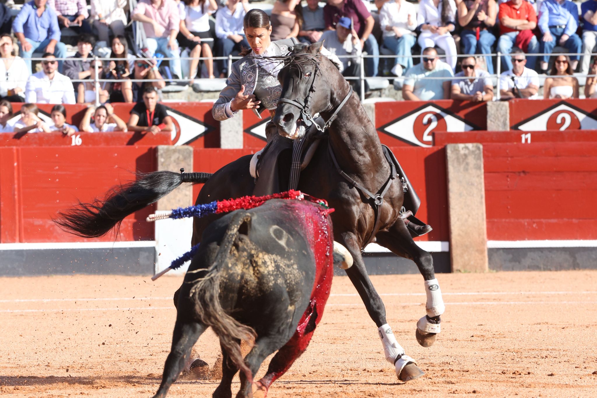Olga Casado abre la puerta grande del festejo femenino de la feria
