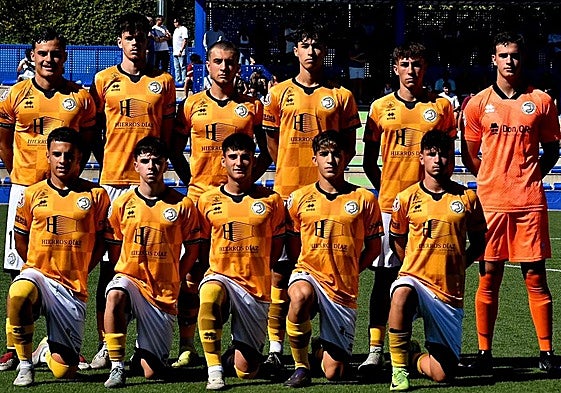 Once inicial de Unionistas en su debut en División de Honor Juvenil.