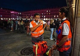 Dispositivo de Cruz Roja durante las fiestas de Salamanca.