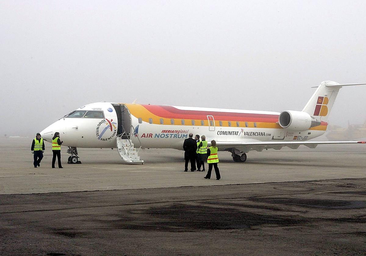 Uno de los aviones que viajaba a París desde Salamanca.