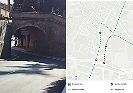 El cierre del último acceso sur al centro de Salamanca que llevará los coches de Gran Vía a Canalejas