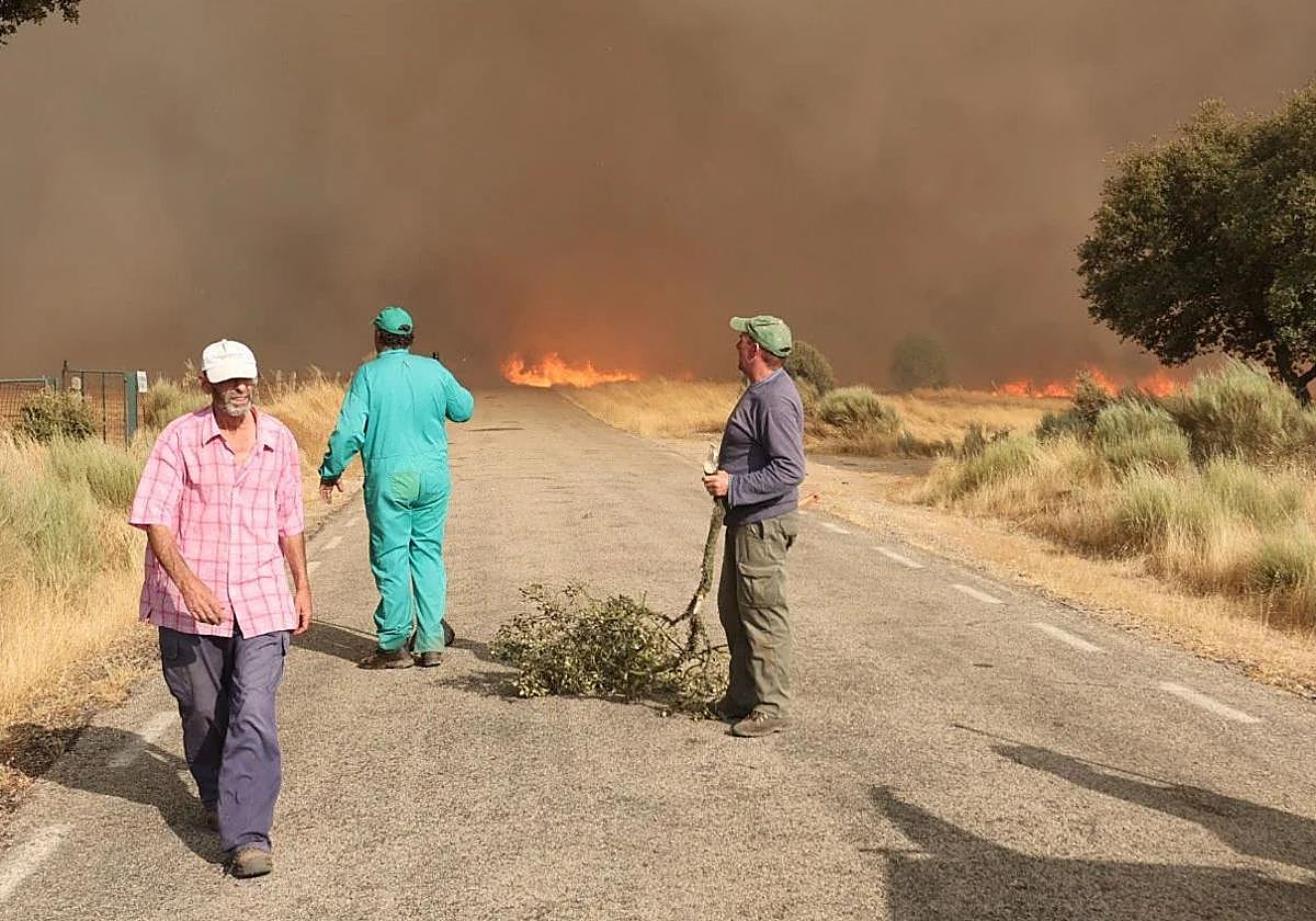 Imagen del incendio de Cipérez de este pasado verano, el más grave de Salamanca en 2025.