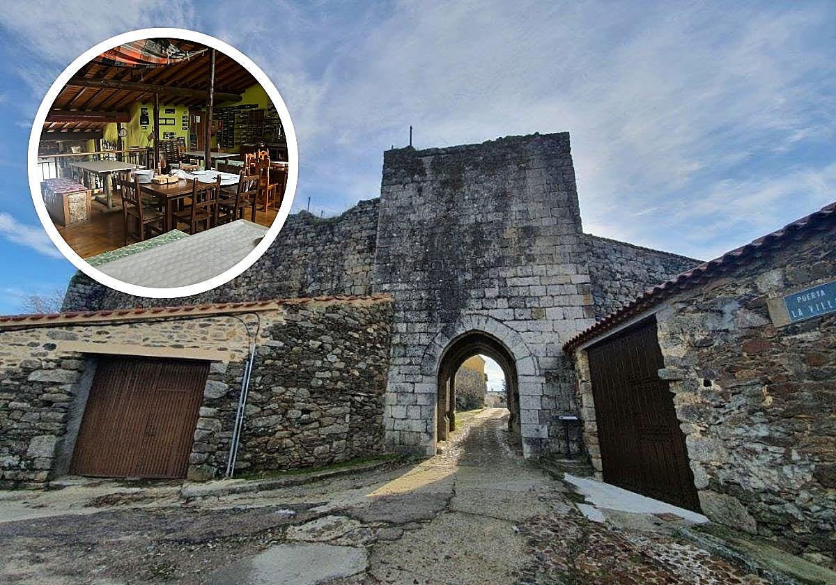 Puerta de la muralla de Monleón y establecimiento en alquiler.