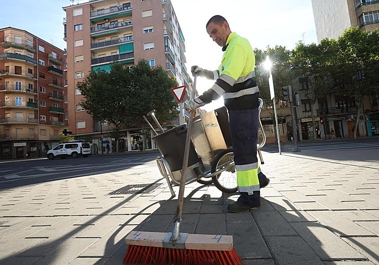 Bienvenido, barrendero en Salamanca