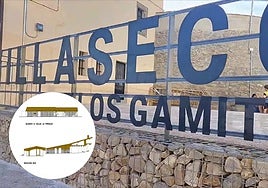 Localidad de Villaseco de los Gamitos y, abajo, alzado de cómo quedará la fragua restaurada.