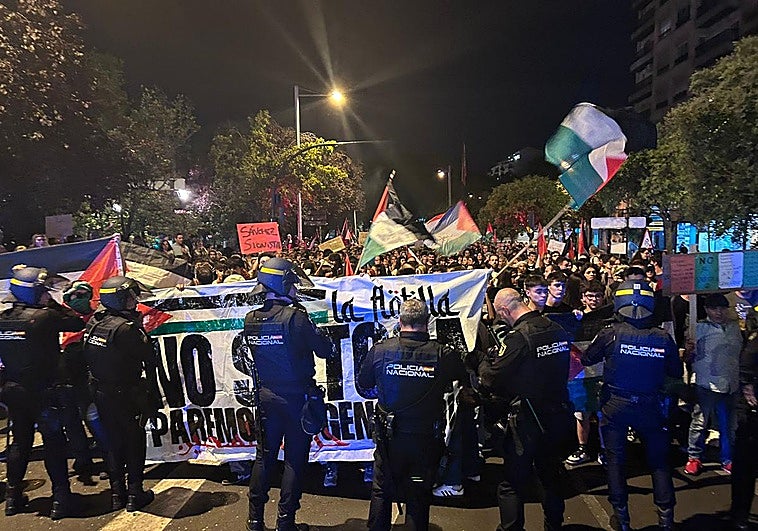 Manifestación en favor de Palestina este jueves en Salamanca.