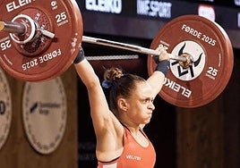 Marta García en la competición.